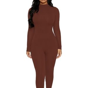 Naked Wardrobe Chocolate Jumpsuit (M)